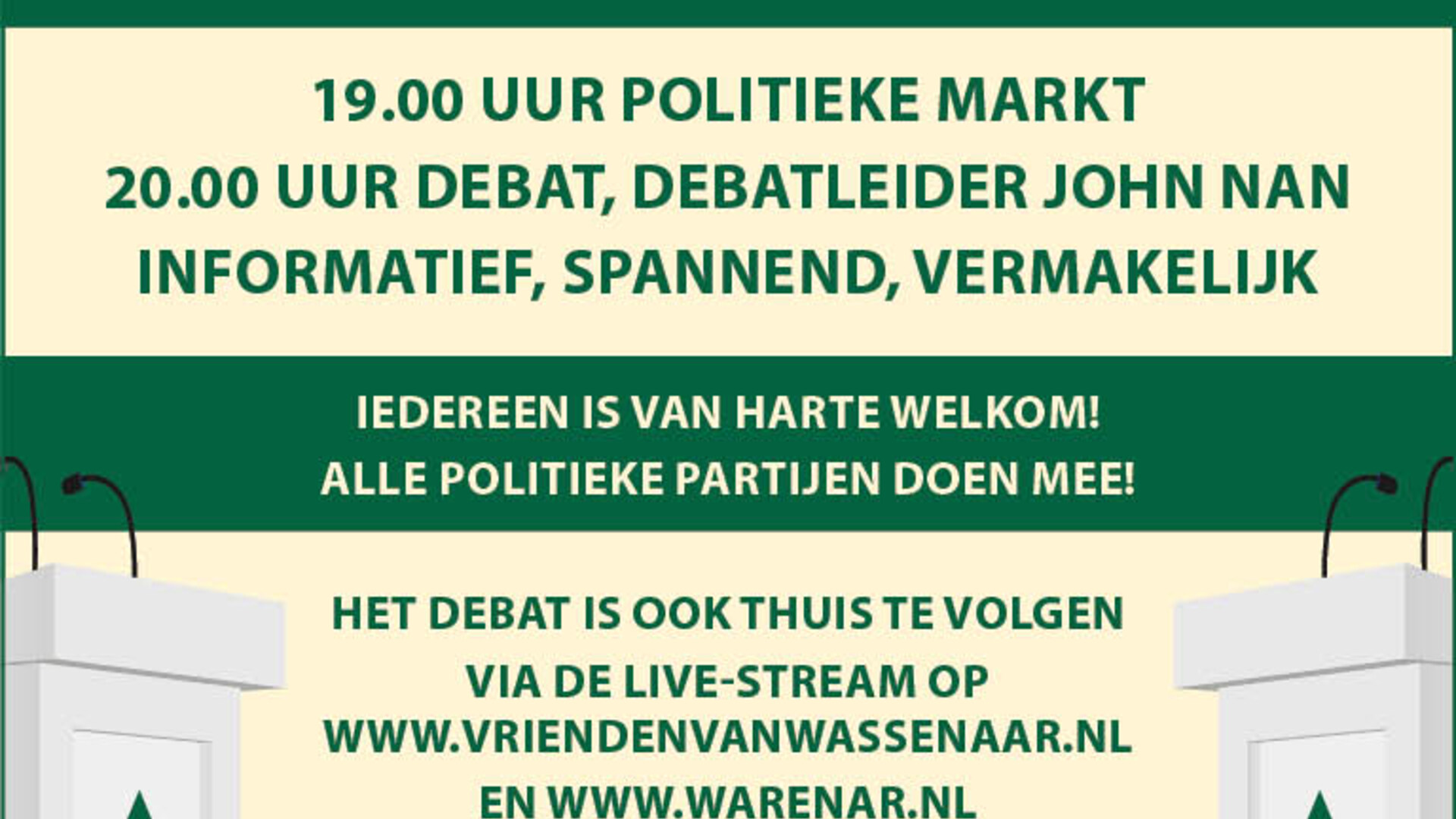 Lijsttrekkersdebat Vrienden van Wassenaar